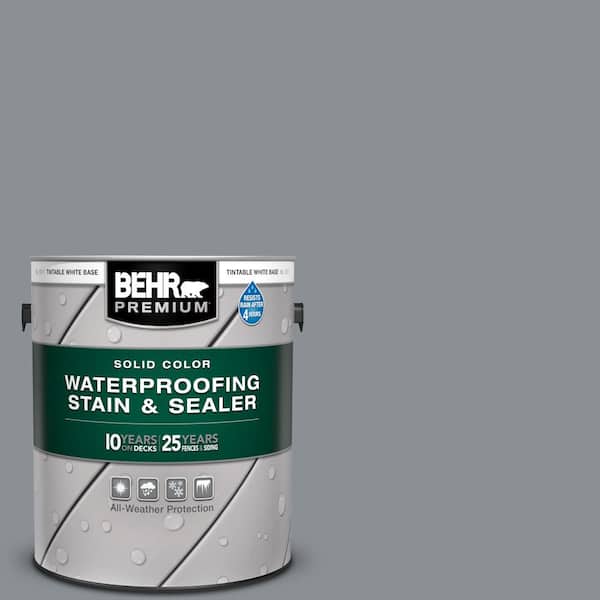BEHR PREMIUM 1 gal. #SC-125 Stonehedge Solid Color Waterproofing Exterior Wood Stain and Sealer