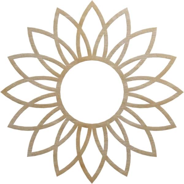 Ekena Millwork 36 in. x 12.5 in. x 0.25 in. Wood Medallion Moulding