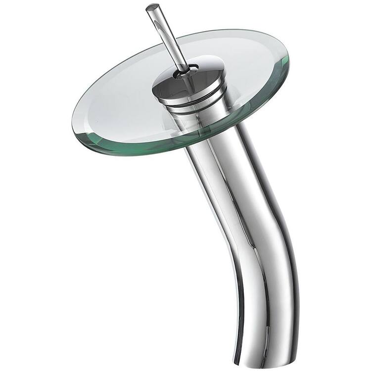 HOMEMYSTIQUE Single Handle Waterfall Vessel Sink Faucet in Polished Chrome