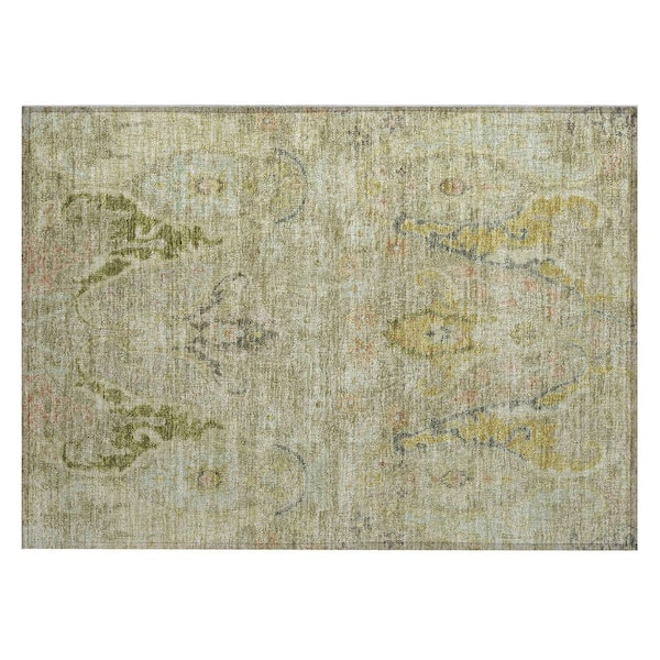 Chantille Machine Washable Indoor/Outdoor Abstract ACN1932 Khaki 2 ft. x 3 ft. Accent Rug
