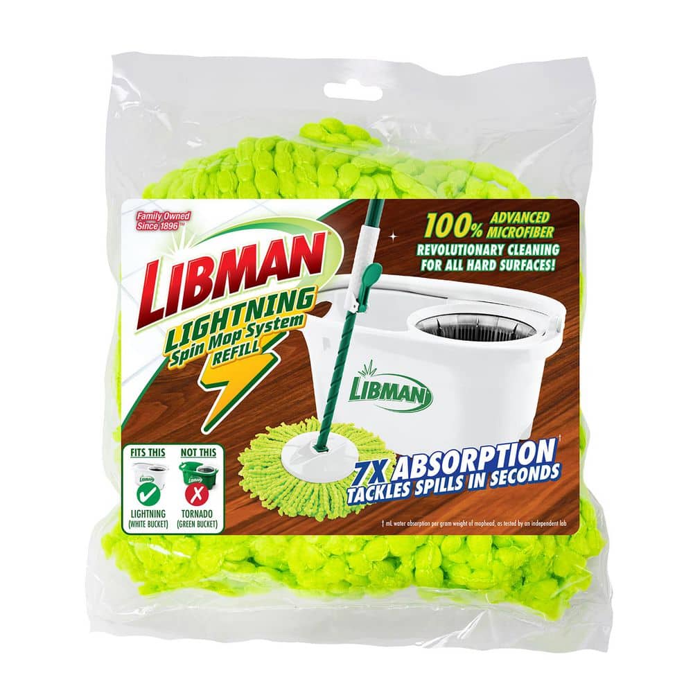 Libman Lightning Spin Mop Microfiber Mop Head Refill 1720