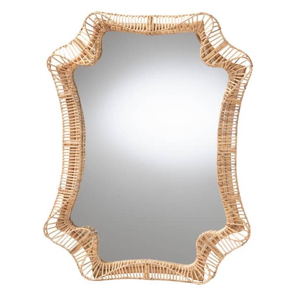 bali & pari Yusra Natural Brown Rattan 28.3 in. W x 37 in. H