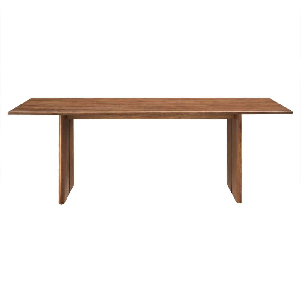 Amistad 86" Walnut Solid Wood Farmhouse Dining Table