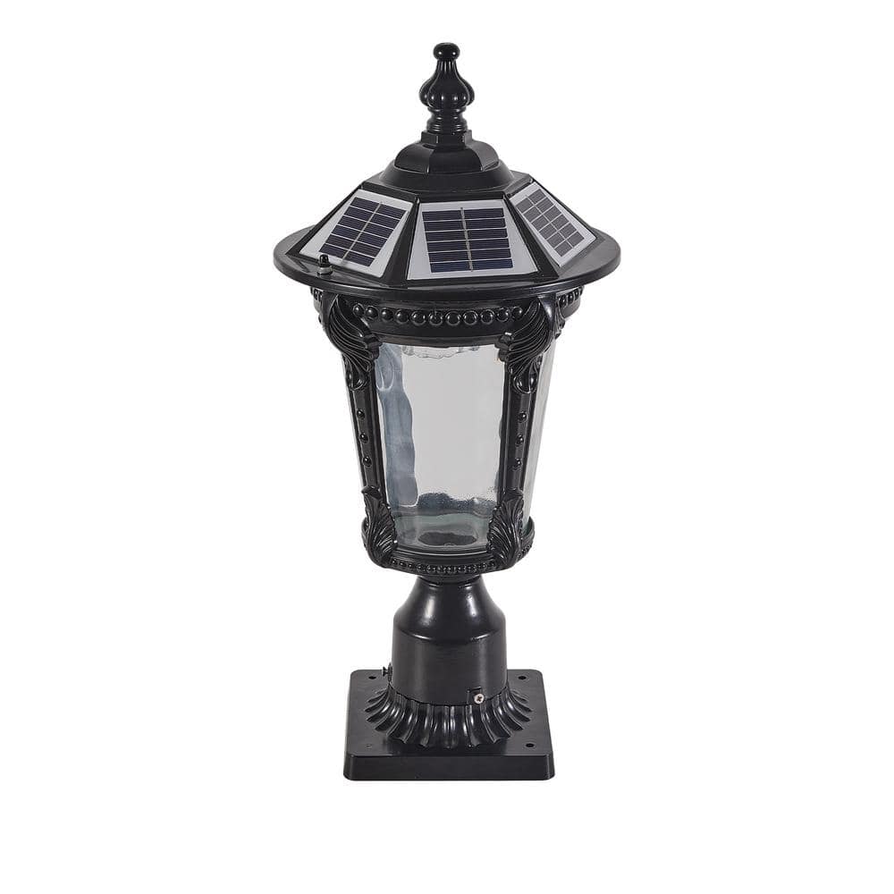 Black Aluminium Retro Solar Lights with Dimmable LED ( 1-Pack )