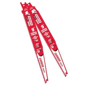 9 in. 9 TPI Demo Demon Carbide General Purpose Reciprocating Saw Blade (2-Pack)