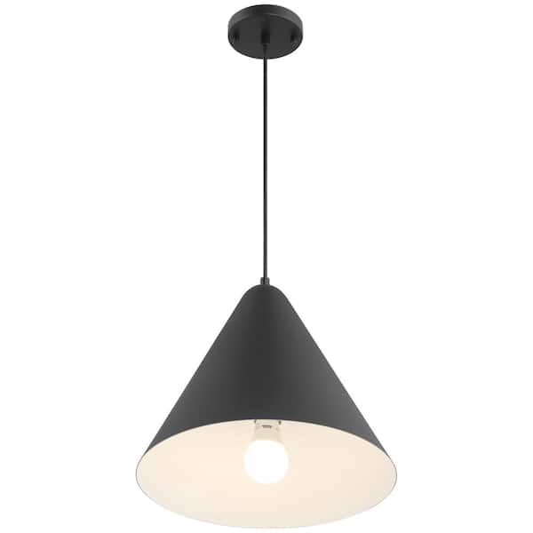 Access Lighting Ford 10 -Watt 1-Light Matte Black Cone Pendant