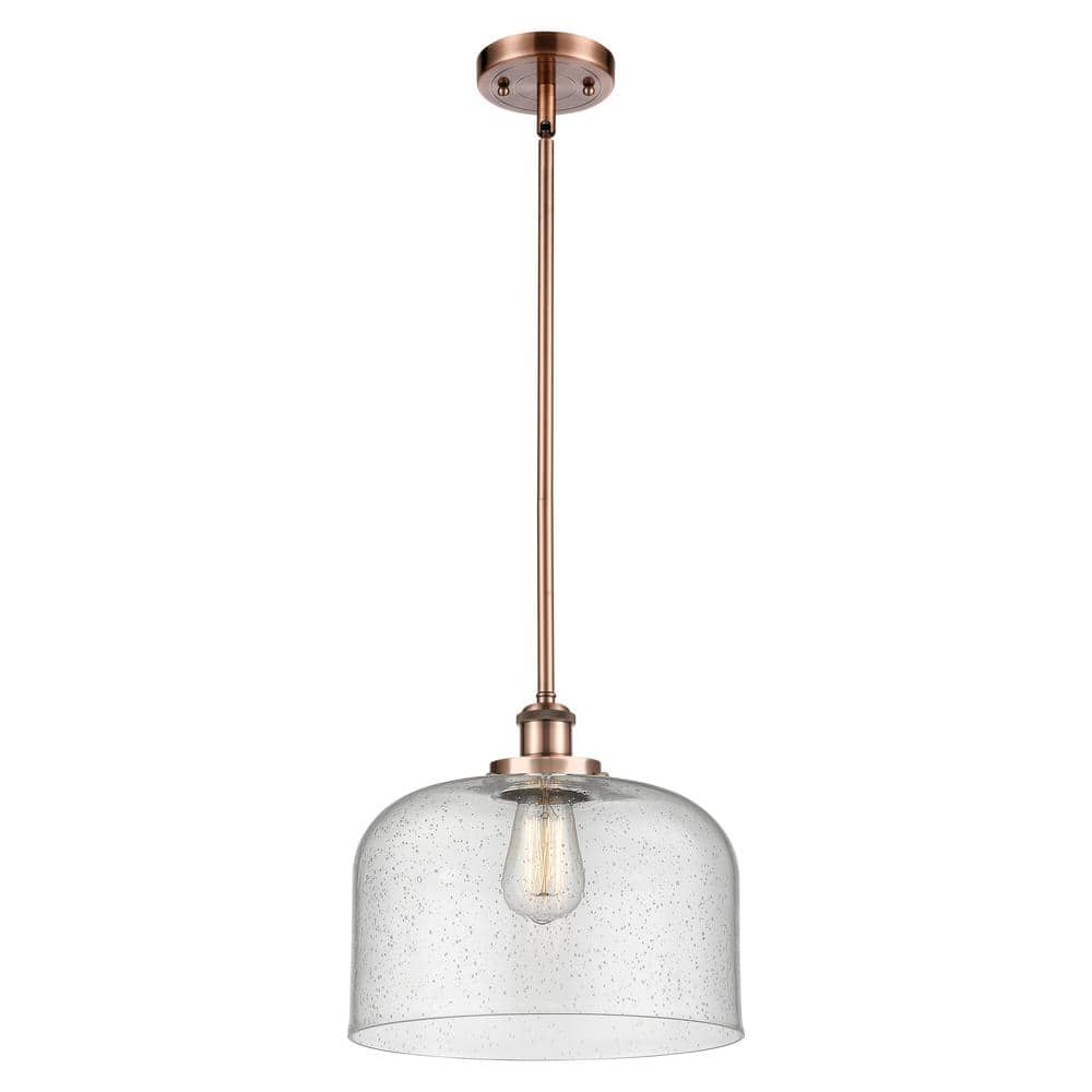 Bell 100-Watt 1-Light Antique Copper Shaded Mini Pendant Light with Painted Glass Shade price history on PriceWatchPro