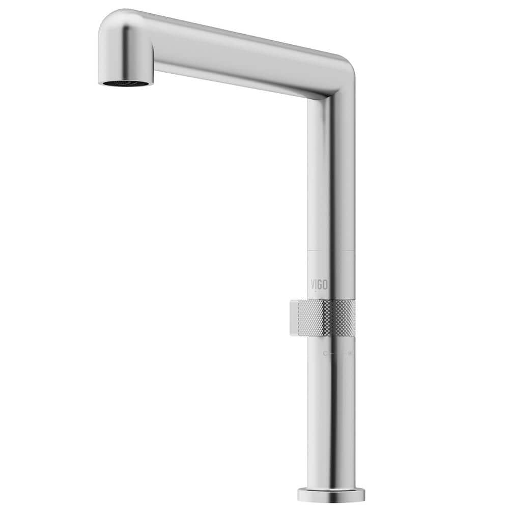 VIGO Jewel 11 in. H Single Handle Kitchen Bar Faucet - 1.75 Stainless Steel