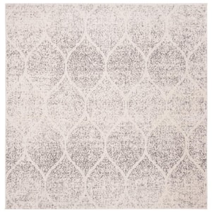 Madison Ivory/Silver 5 ft. x 5 ft. Square Area Rug