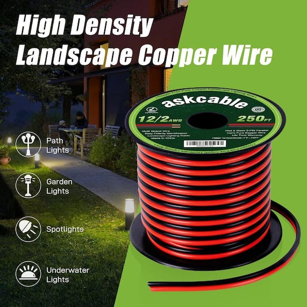 Lukyamzn 250 ft. 12 Gauge/2 Conductor Low Voltage Landscape