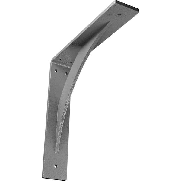 Ekena Millwork 2 in. x 12 in. x 12 in. Steel Hammered Gray Legacy Bracket
