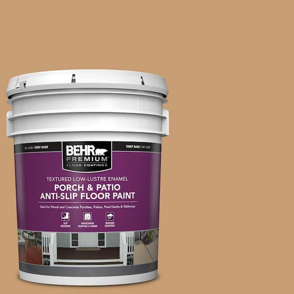 BEHR PREMIUM 5 gal. #S270-5 Gingersnap Textured Low-Lustre Enamel Interior/Exterior Porch and Patio Anti-Slip Floor Paint