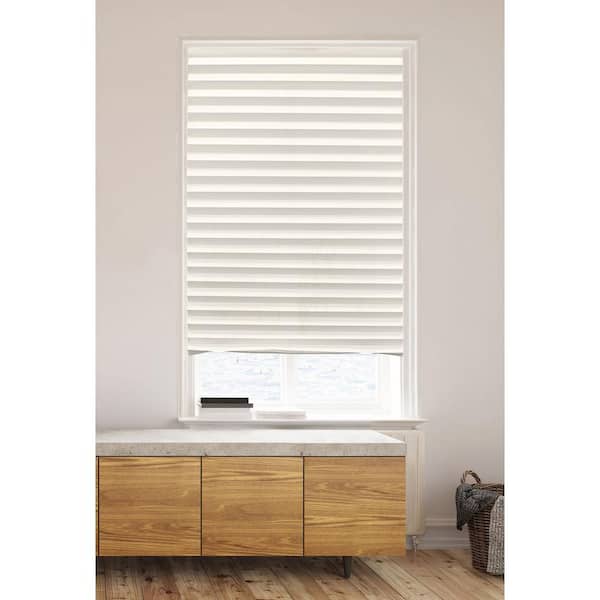 Lumi Cut-to-Size White PE 36 in.W x 72 in.L Light Filtering 6-PK Cordless  Temporary Pleated Shades with EZ-Clips CWLFVT3672 - The Home Depot