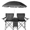 Karl home Portable 2-Person Fishing Chair with Removable Umbrella K1G58000562