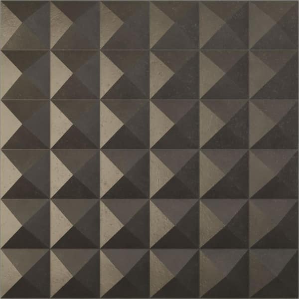 Ekena Millwork 19 5/8 in. x 19 5/8 in. Damon EnduraWall Decorative 3D Wall Panel, Weathered Steel (Covers 2.67 Sq. Ft.)