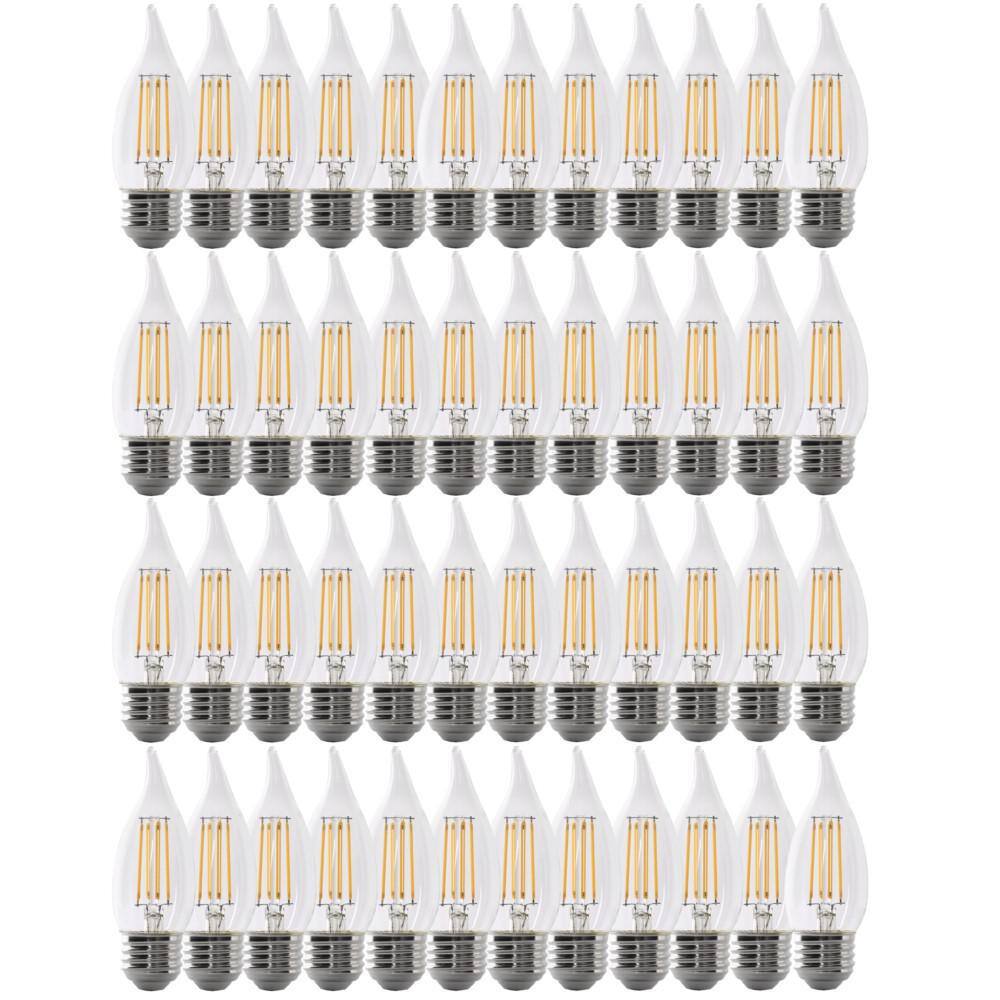40-Watt Equivalent BA10 E26 Medium Dimmable Filament CEC Flame Tip Chandelier LED Light Bulb Soft White 2700K (48 price history on PriceWatchPro