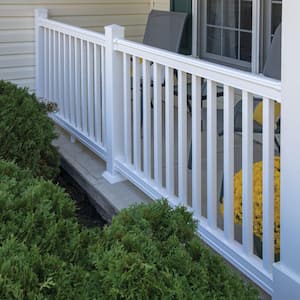 Bella Premier Series 6 ft. x 36 in. White Vinyl Rail Kit with Square Balusters