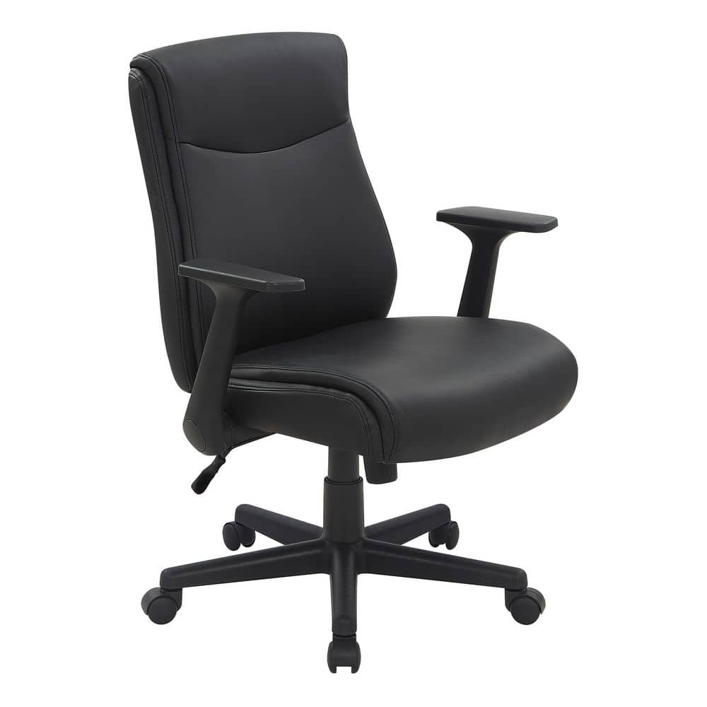 Office Star Products - Mid Back Managers Office Chair - Black