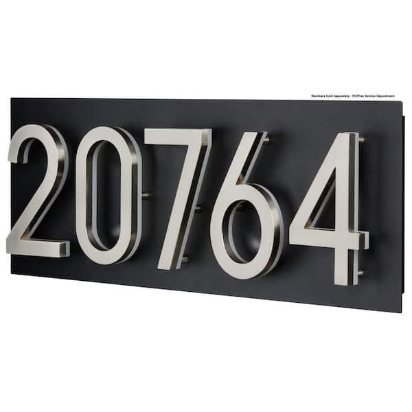 KLASSEN BRONZE LIMITED Large Rectangular Address Plaque for LED Backlit Numbers (4 and 5 Digits)