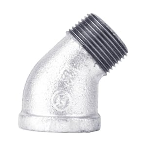 1/2 in. Galvanized Iron 45-Degree FPT x MPT Street Elbow Fitting