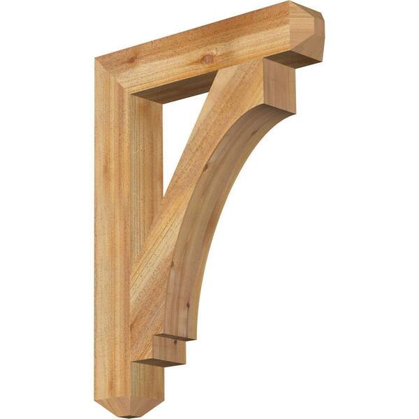 Ekena Millwork 4 in. x 30 in. x 22 in. Western Red Cedar Imperial Craftsman Rough Sawn Bracket