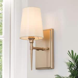 wall sconce with fabric shade