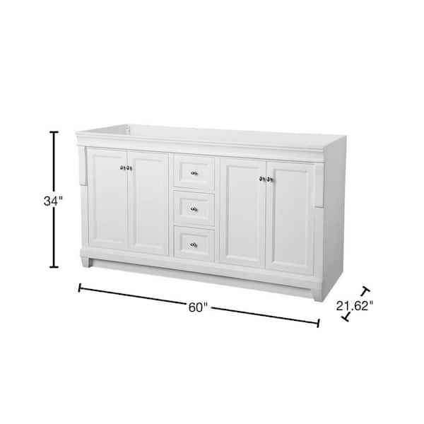 Home Decorators Collection Naples 30 in. W x 21.63 in. D x 34 in. H Bath  Vanity Cabinet without Top in Distressed Grey NADGA3021DL - The Home Depot