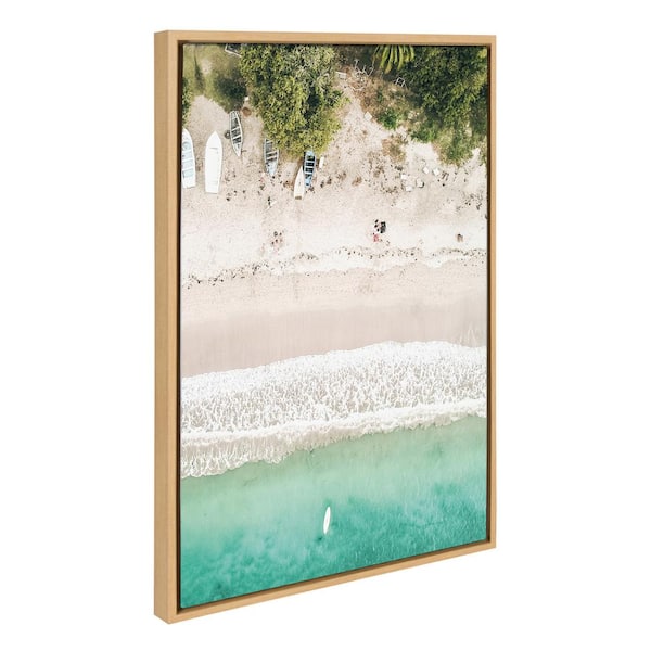 Kate And Laurel 33 In X 23 Sylvie Tropical Beach Framed Canvas Set Wall Art Of 3 219108 The Home Depot - California Wall Art Set