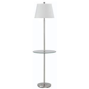 60 in. Nickel 1 Dimmable (Full Range) Tripod Floor Lamp for Living Room with Cotton Empire Shade