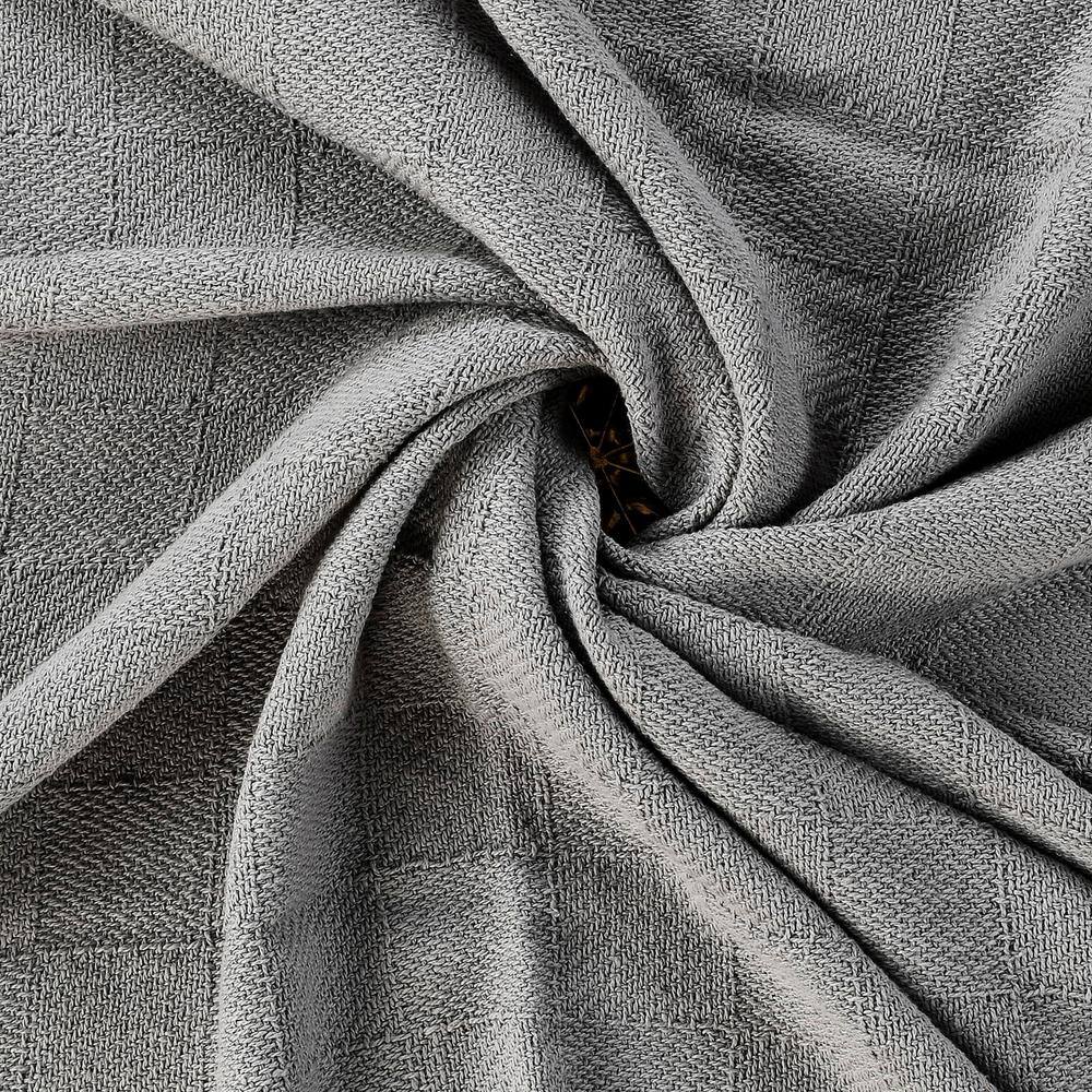 Heather Madiera Luxurious Cotton Throw, 60" x 50", Light Gray
