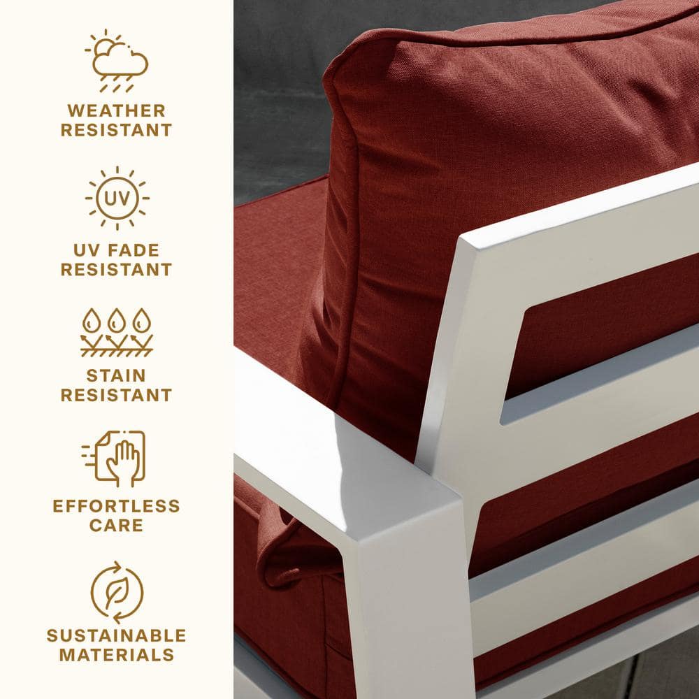 Stripe Brick Outdoor Deep Seating Cushion Set
