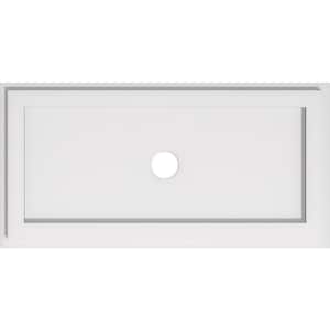 24 in. x 12 in. x 1 in. Rectangle Architectural Grade PVC Contemporary Ceiling Medallion