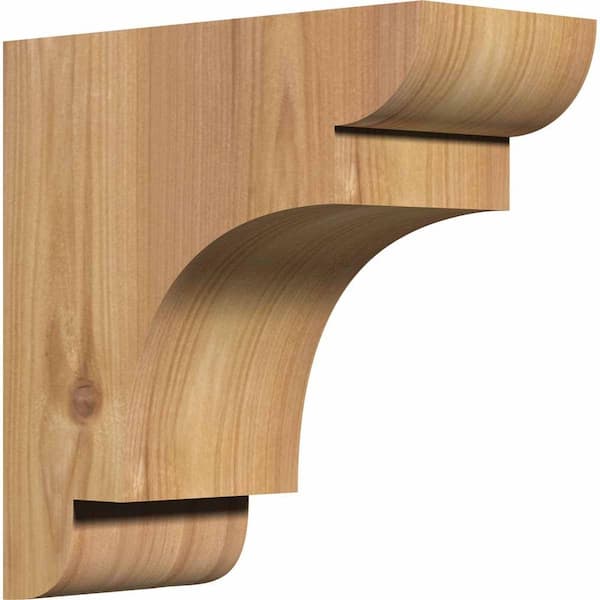 Ekena Millwork 3-1/2 in. x 8 in. x 8 in. Western Red Cedar New Brighton Smooth Corbel