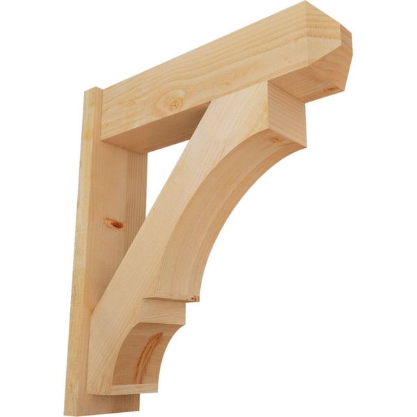 Ekena Millwork 8 in. x 34 in. x 30 in. Balboa Craftsman Rough Sawn Douglas Fir Outlooker