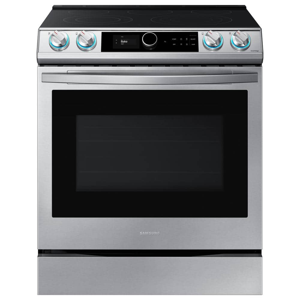 Samsung 6.3 Cu. ft. Slide-in Electric Range with Air Fry, Stainless Steel - NE63T8511SS