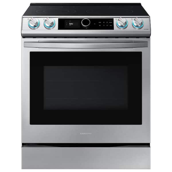 Samsung 6.3 Cu. ft. Slide-In Electric Range with Air Fry, Stainless Steel - NE63T8511SS