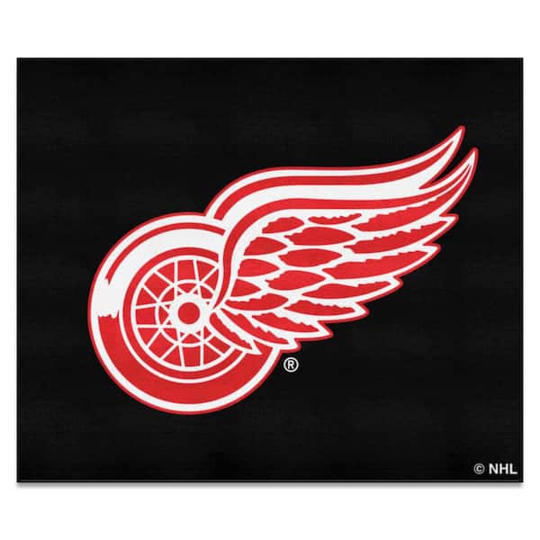 FANMATS Detroit Red Wings Black 5ft. x 6ft. Tailgater Area Rug