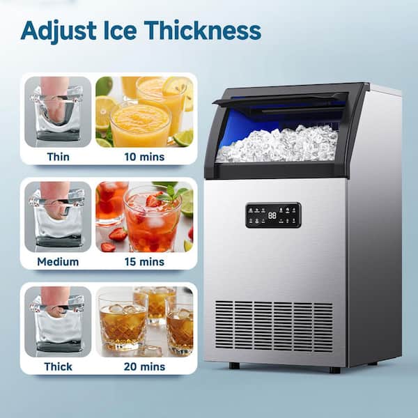 SIMZLIFE 17 in. 100 lb. / 24H Full Ice Sizes Built-In/Freestanding
