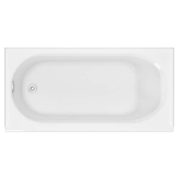 Princeton 60 in. x 30 in. Rectangular Soaking Bathtub with Left Hand Drain in White