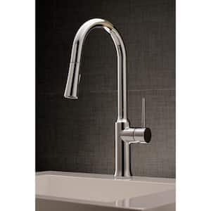 New York Single-Handle Pull-Down Sprayer Kitchen Faucet in Chrome