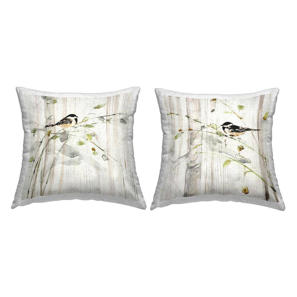 Perched Magpies Country Botanicals Beige Square Outdoor Throw Pillow 2-Pack price history on PriceWatchPro