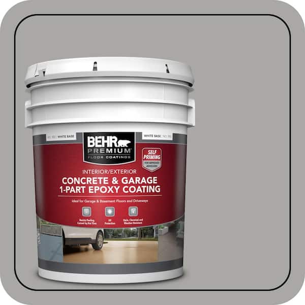 5 gal. #PFC-68 Silver Gray Self-Priming 1-Part Epoxy Satin Interior/Exterior Concrete and Garage Floor Paint
