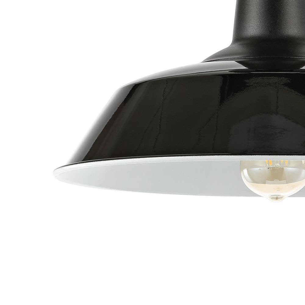 Camila Vintage Industrial Black Metal LED Ceiling Light