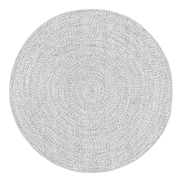 Nuloom Lefebvre Casual Braided Ivory 10, 10 Ft Round Rug