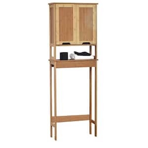 Mahe 22.5 in. W x 69 in. H 8.5 in. D Brown Over-the-Toilet Storage