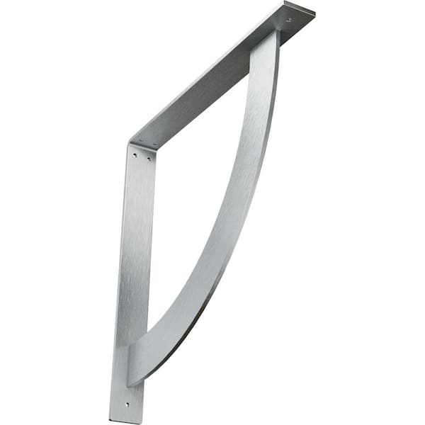 Ekena Millwork 18 in. x 2 in. x 18 in. Steel Unfinished Metal Bulwark Bracket
