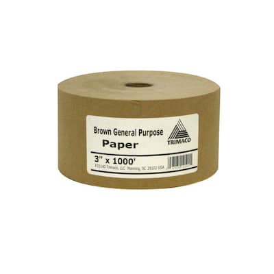 masking paper 1000 ft trimaco plastic brown mask easy purpose general cling sheeting premium depot