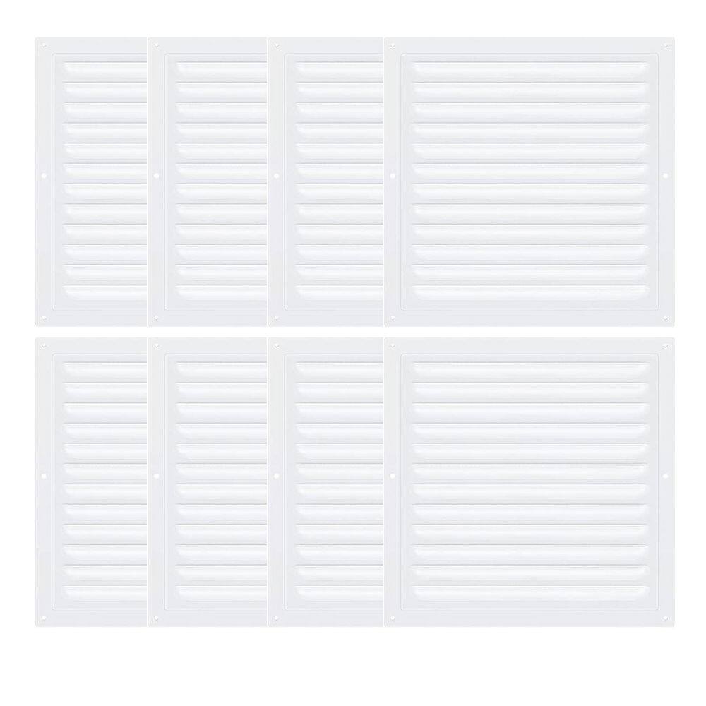 10 x 10 in. White Aluminum Louver Grille Screen Mesh Vent Durable Easy Install Attic Shed Wall Ventilation Vent 8-Pack price history on PriceWatchPro