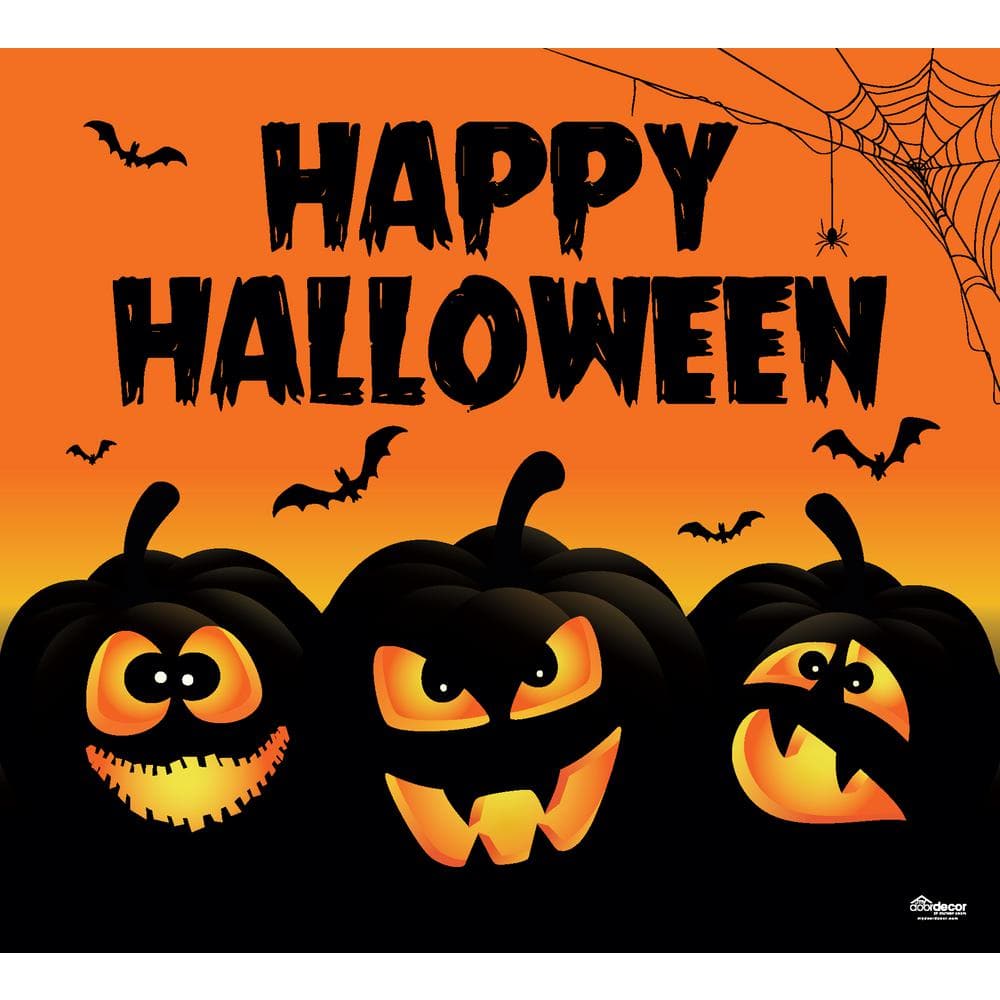 My Door Decor 7 ft. x 8 ft. Happy Halloween Jack-O-Lanterns Garage Door  Decor Mural for Single Car Garage 285903HALL-005 - The Home Depot