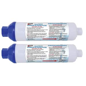Aquafresh Replacement Exterior RV Water Filter with Hose Connections (2-Pack)